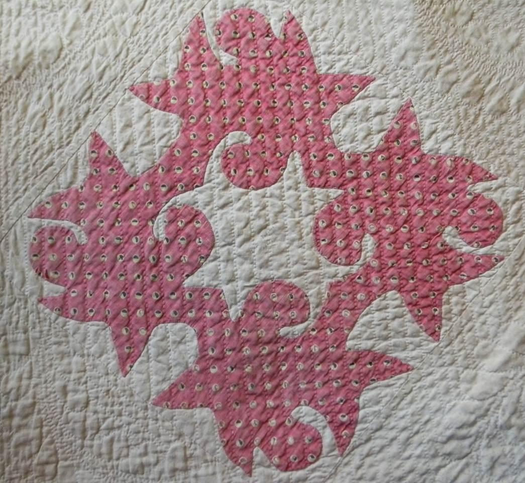 Quaker Apple Pie Ridge Star Quilt, Circa 1860