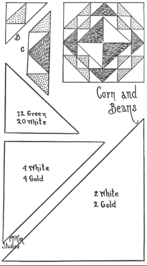 Ruby McKim's pattern for Corn and Beans.