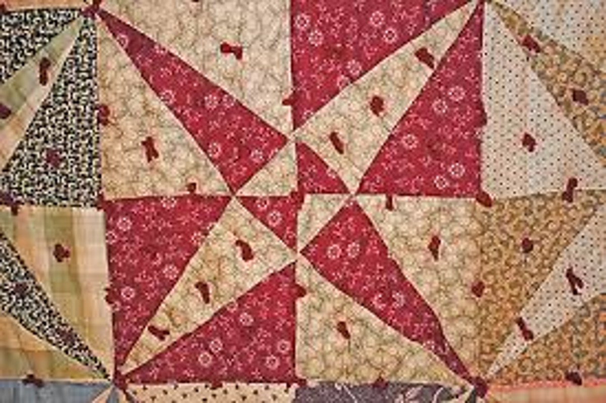 A Crossed Canoes quilt from the 1800s